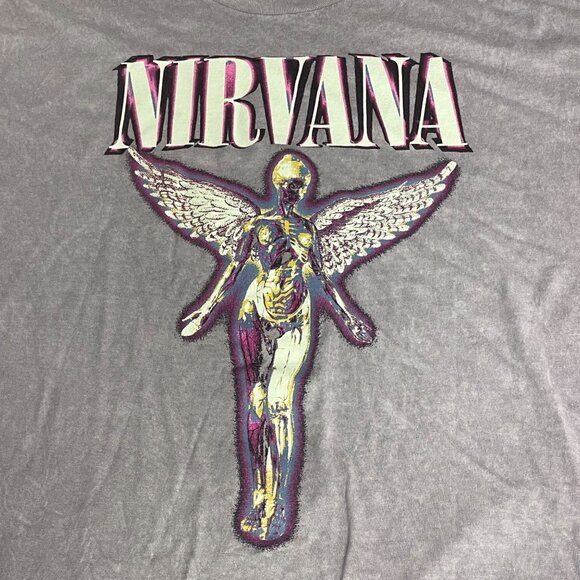 Nirvana In Utero Graphic T-Shirt Purple Pink Sz XL Cotton - Picture 3 of 4